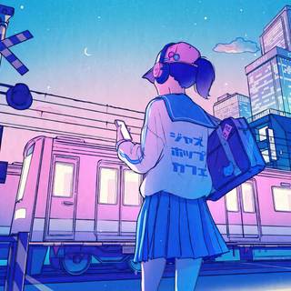 Anime Japanese city 4k wallpaper