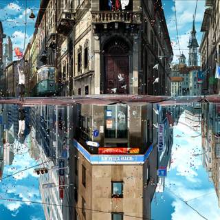 Anime Japanese city 4k wallpaper