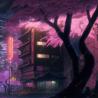 Anime Japanese city 4k wallpaper