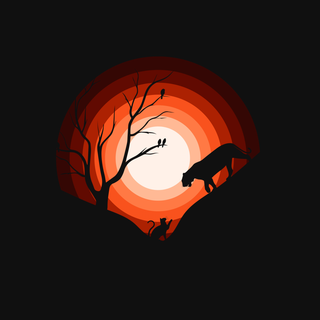 4k orange minimalist wallpaper