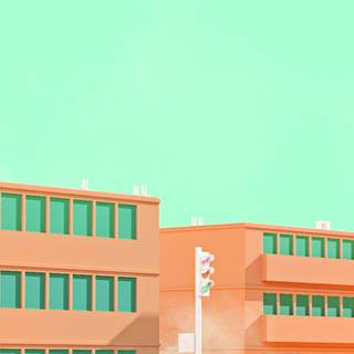 4k orange minimalist wallpaper