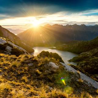 Mountain sunrise 4k wallpaper