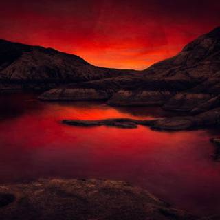 Red sky 4k wallpaper