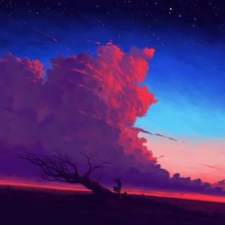 Red sky 4k wallpaper