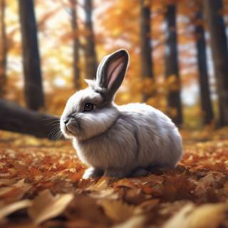 Bunny autumn wallpaper