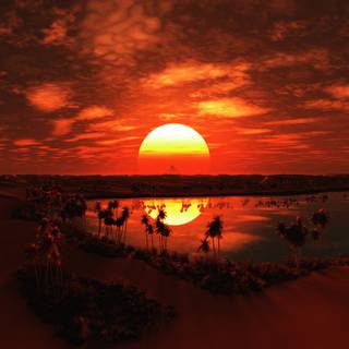 Red sky 4k wallpaper