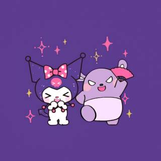 Kuromi purple wallpaper