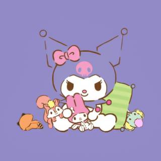 Kuromi purple wallpaper