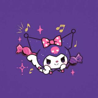 Kuromi purple wallpaper