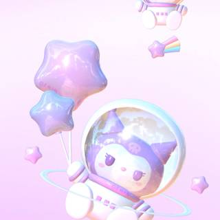 Kuromi purple wallpaper