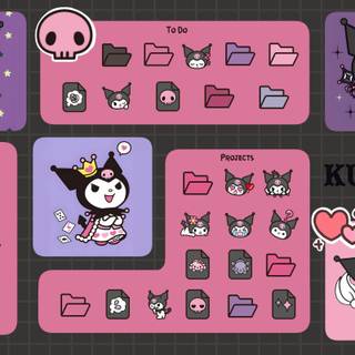 Kuromi purple wallpaper