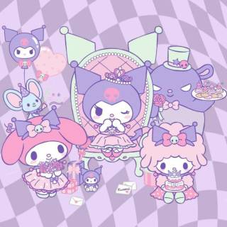 Kuromi purple wallpaper