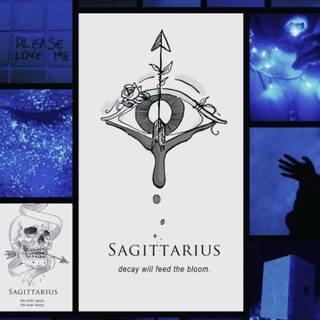 Sagittarius blue wallpaper