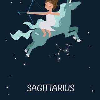 Sagittarius blue wallpaper
