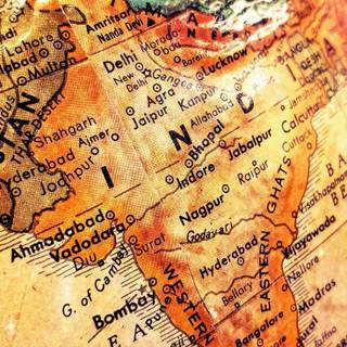 East India map wallpaper