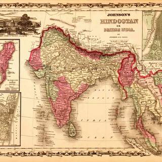 East India map wallpaper