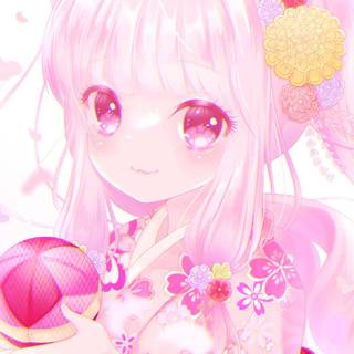 Cute girl anime phone wallpaper