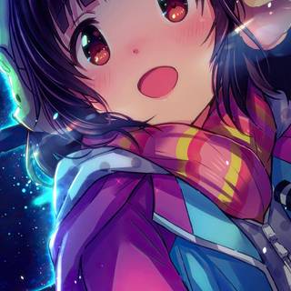 Cute girl anime phone wallpaper
