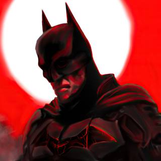 The Batman red wallpaper