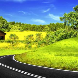 Rural landscape wallpaper