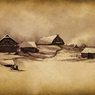 Rural landscape wallpaper