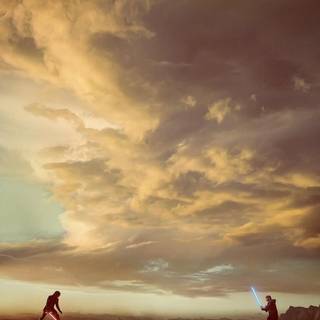 Luke Skywalker vs Kylo Ren wallpaper