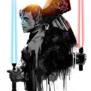 Luke Skywalker vs Kylo Ren wallpaper