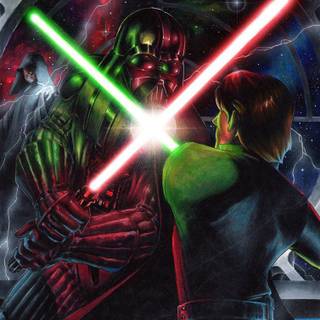 Luke Skywalker vs Kylo Ren wallpaper