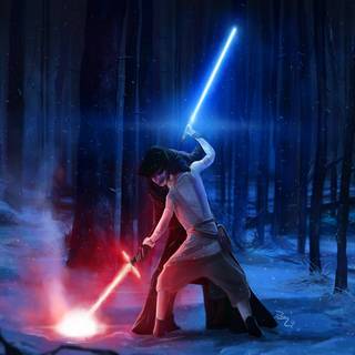 Luke Skywalker vs Kylo Ren wallpaper