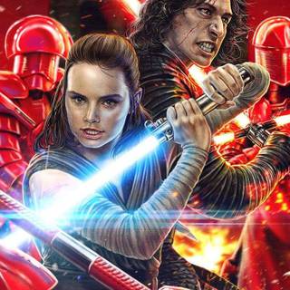 Luke Skywalker vs Kylo Ren wallpaper