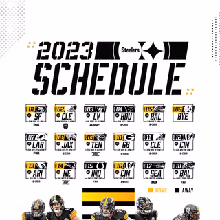 2023 Steelers schedule wallpaper