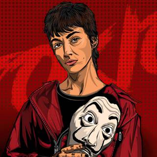 Money Heist mask 4k wallpaper