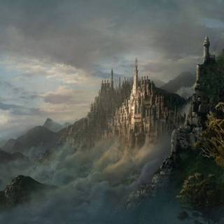 Medieval landscape wallpaper