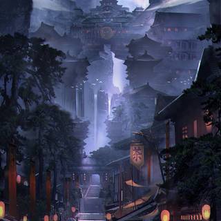 Japan alley wallpaper