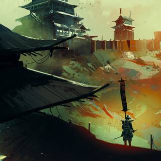 Chinese samurai wallpaper