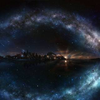 Anime night sky wallpaper