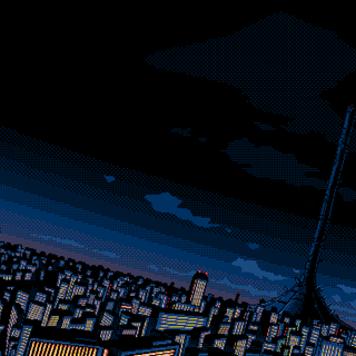 Pixel art space wallpaper