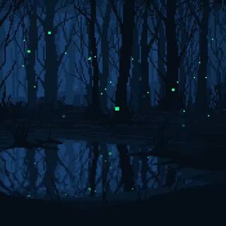 Dark pixel art wallpaper