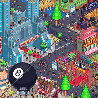 Pixel art 4k PC wallpaper