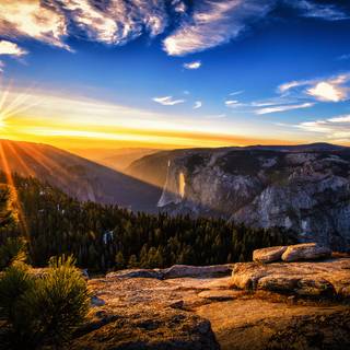 Autumn mountain sunset wallpaper