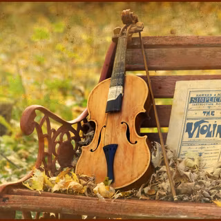 Violin autumn wallpaper