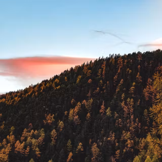 Autumn mountain sunset wallpaper