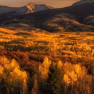 Autumn mountain sunset wallpaper