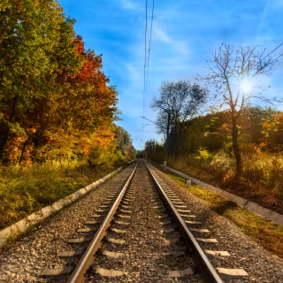 Autumn rail wallpaper