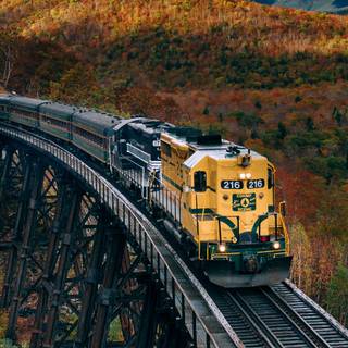 Autumn rail wallpaper