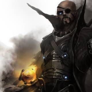 Nick Fury 4k wallpaper