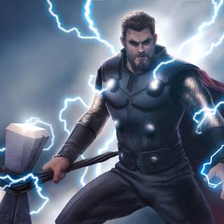 Thor lightning 4k wallpaper