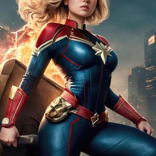 Captain Marvel 4k mobile wallpaper