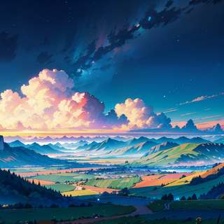 Anime landscape PC wallpaper
