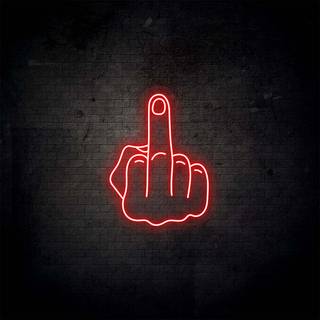 Middle finger neon wallpaper